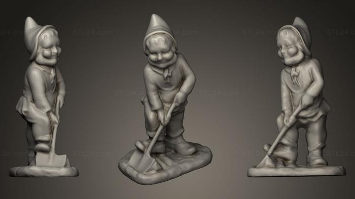 Статуэтки и статуи разные (Статуя карлика, STKR_0154) 3D модель для ЧПУ станка